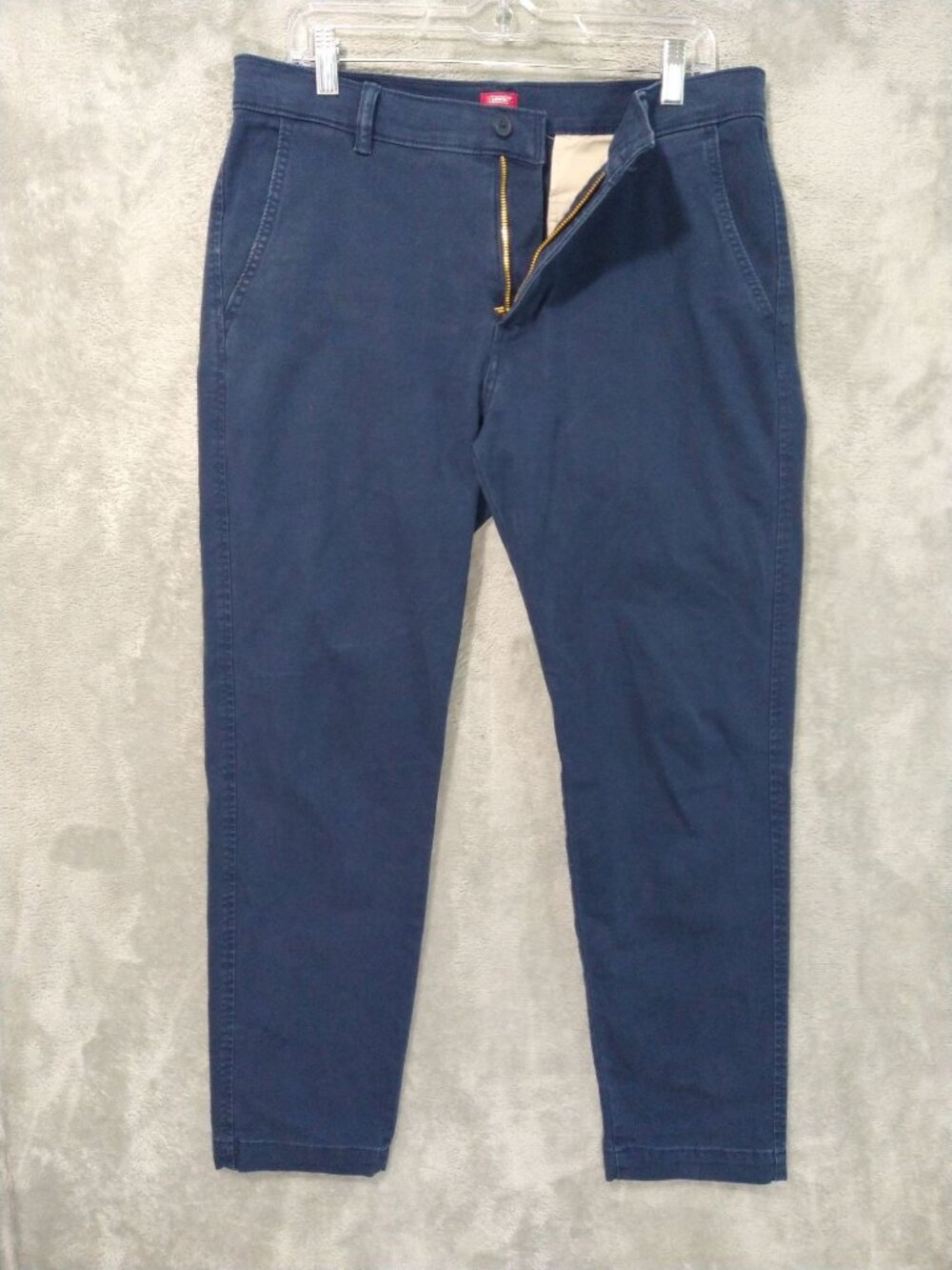 Levis XX Chino Pants Mens 40x32 Navy Standard Taper Flat Front High Rise